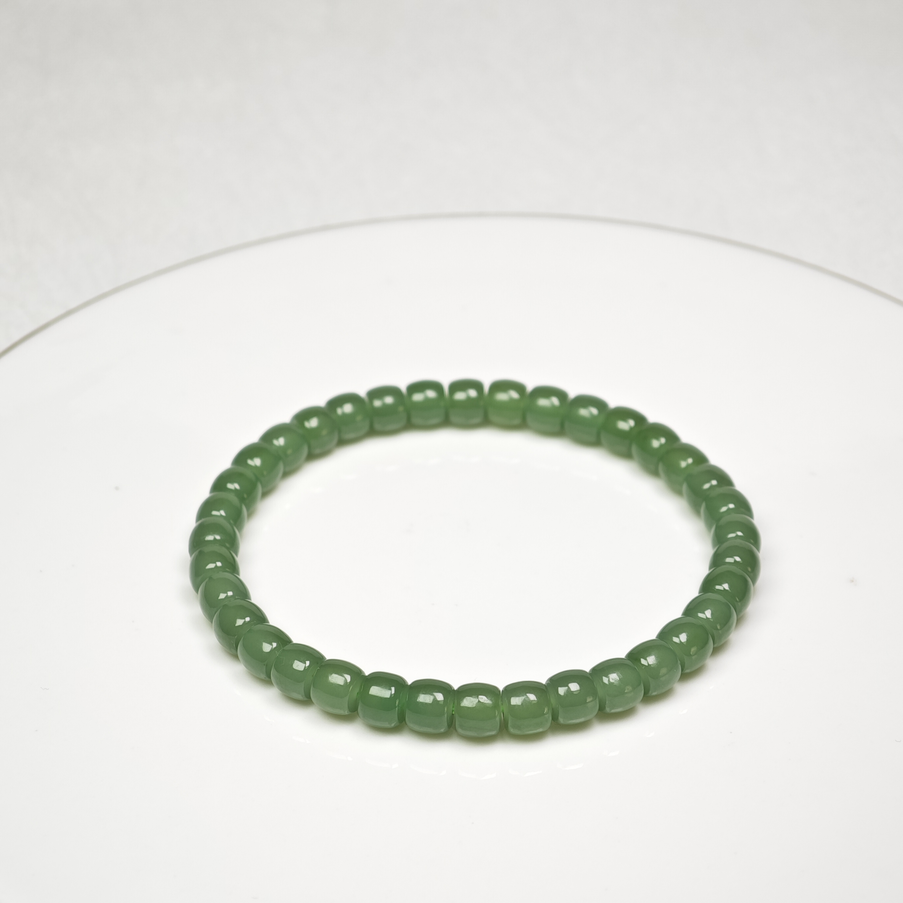 晶匠碧玉直切手串5mm+ 多样性发一  编号JP57836精选