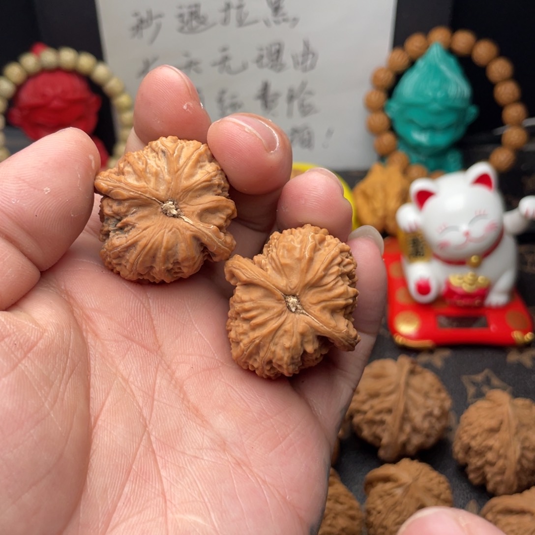 核桃把件33白狮子无修