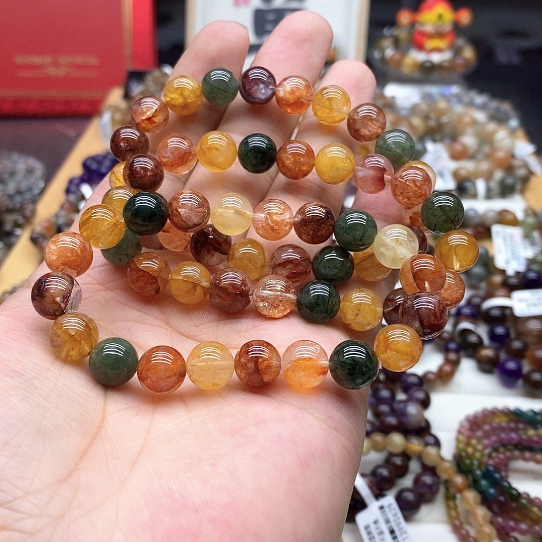 水晶手链未镶嵌多样性发货发一条