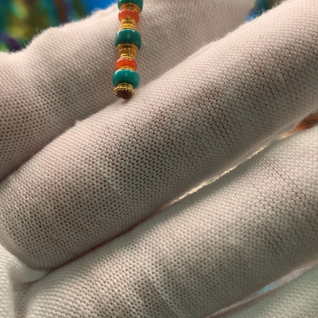 绿松石18K金镶嵌配饰