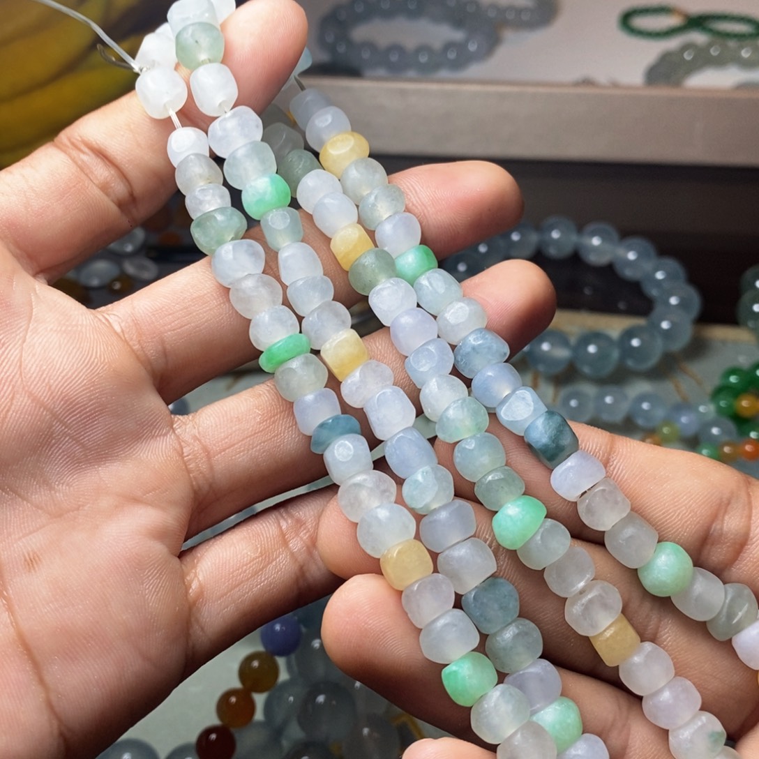 定制翡翠未镶嵌翡翠珠链