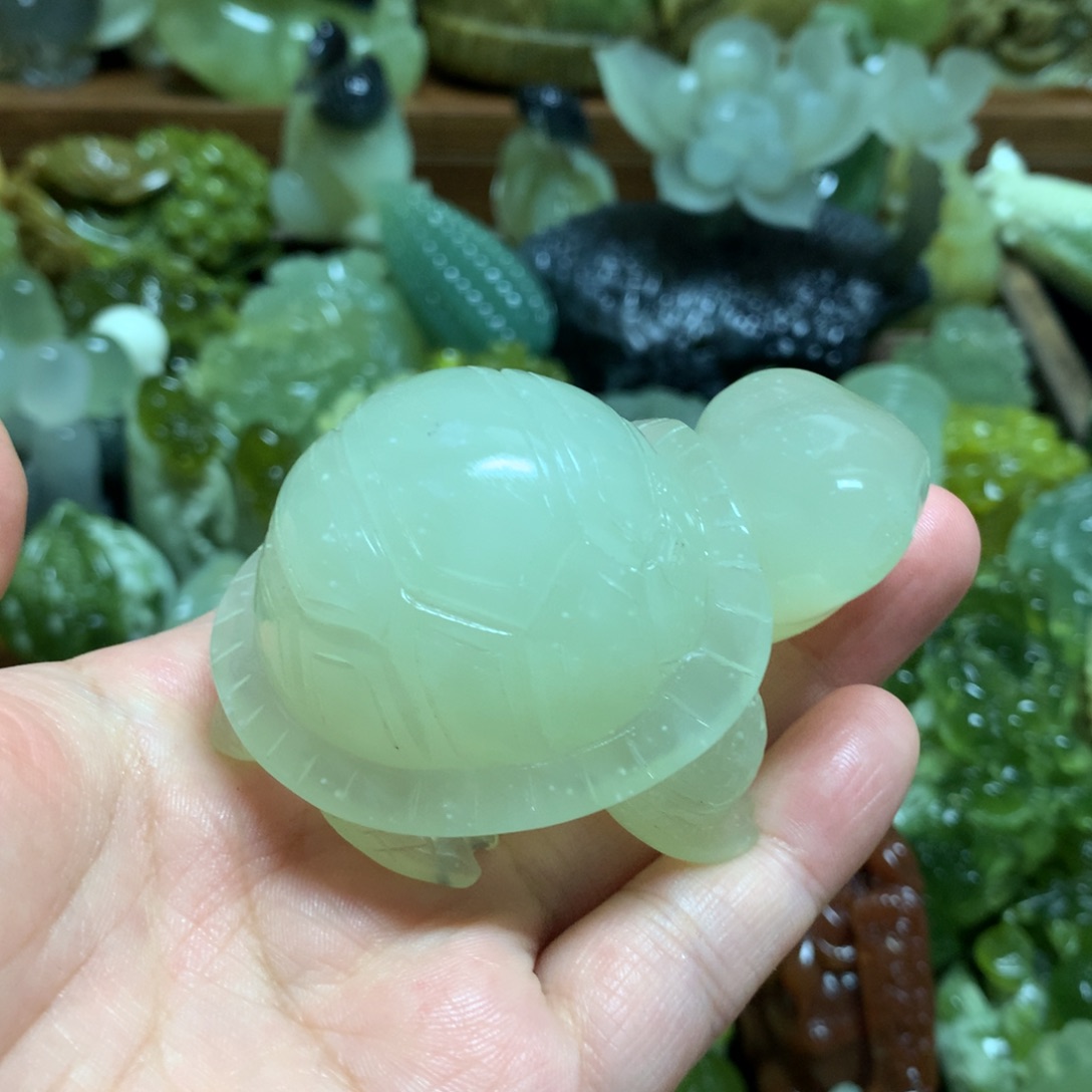 岫玉未镶嵌吊坠手把