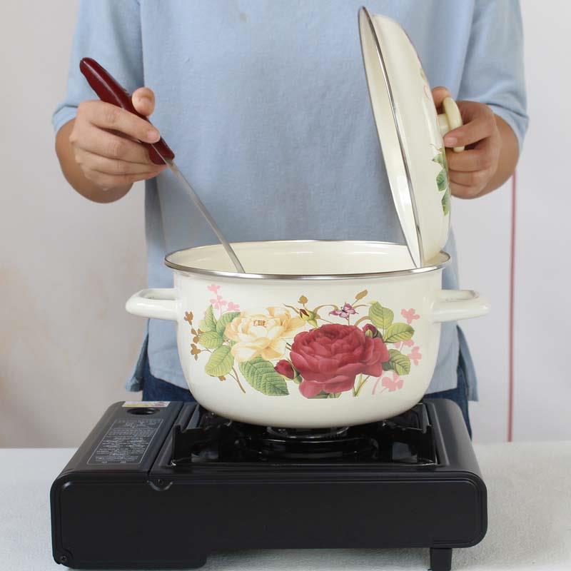 优品盆带盖猪油罐双耳汤碗油盆家用食品高级老式瓷盆子泡面碗汤盆