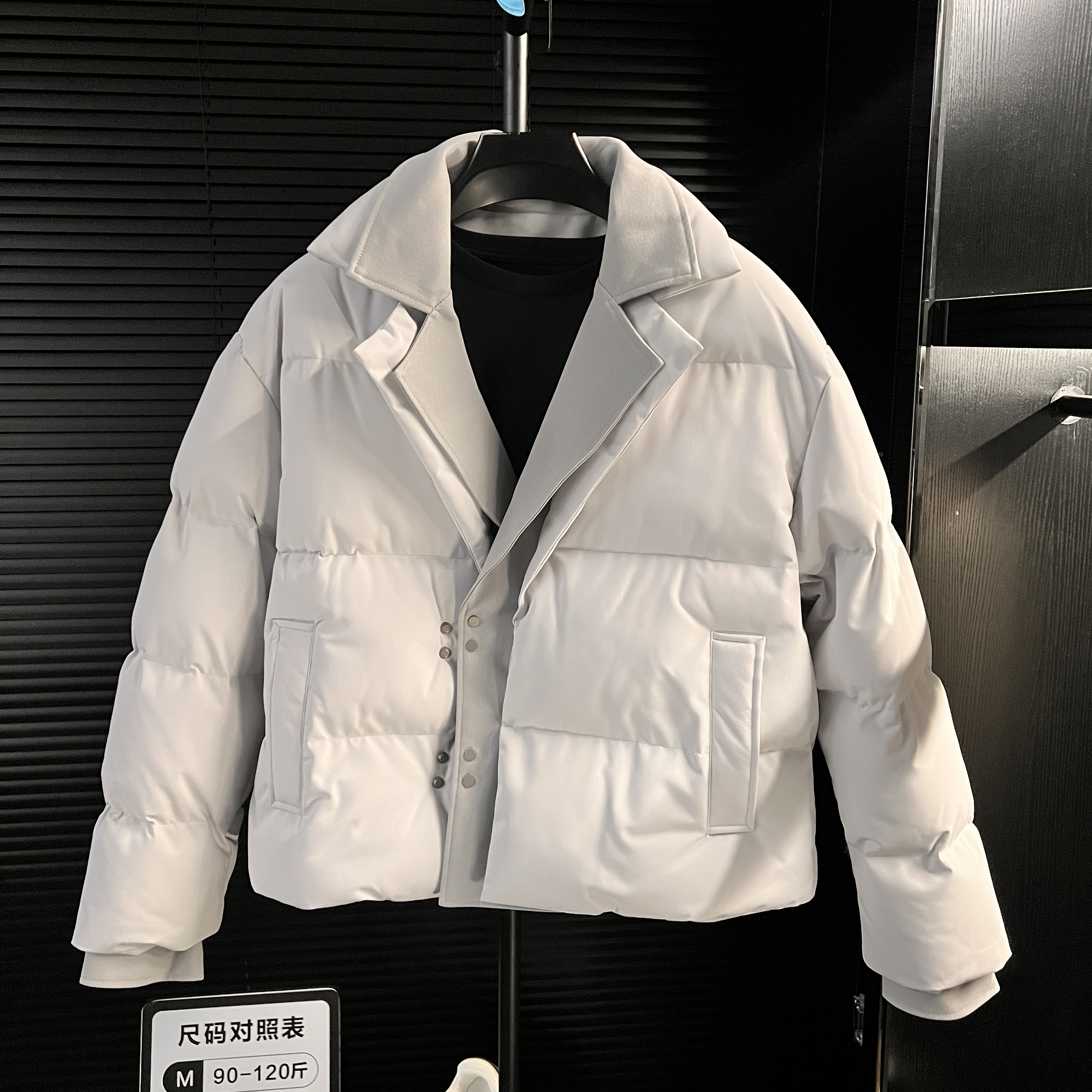 Vi 高级感男士棉服 冬季轻奢保暖棉服简约时尚外套