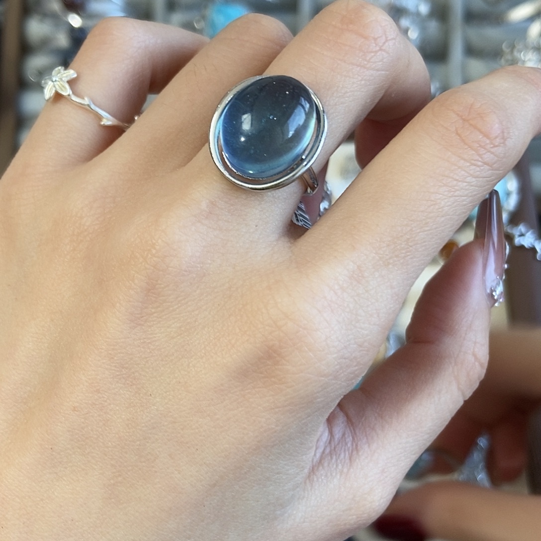 A****水晶未镶嵌戒指海蓝宝330