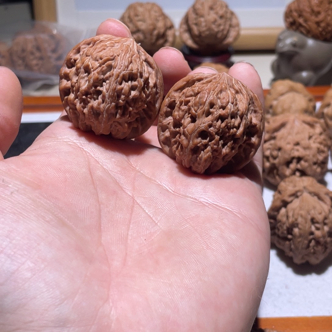 文玩核桃把件36全品磨盘