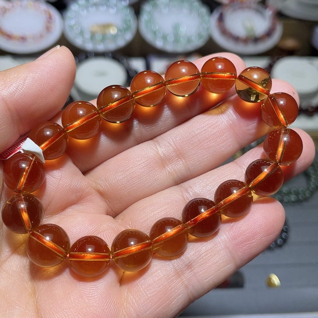未镶嵌手链水晶晶红料黄水晶