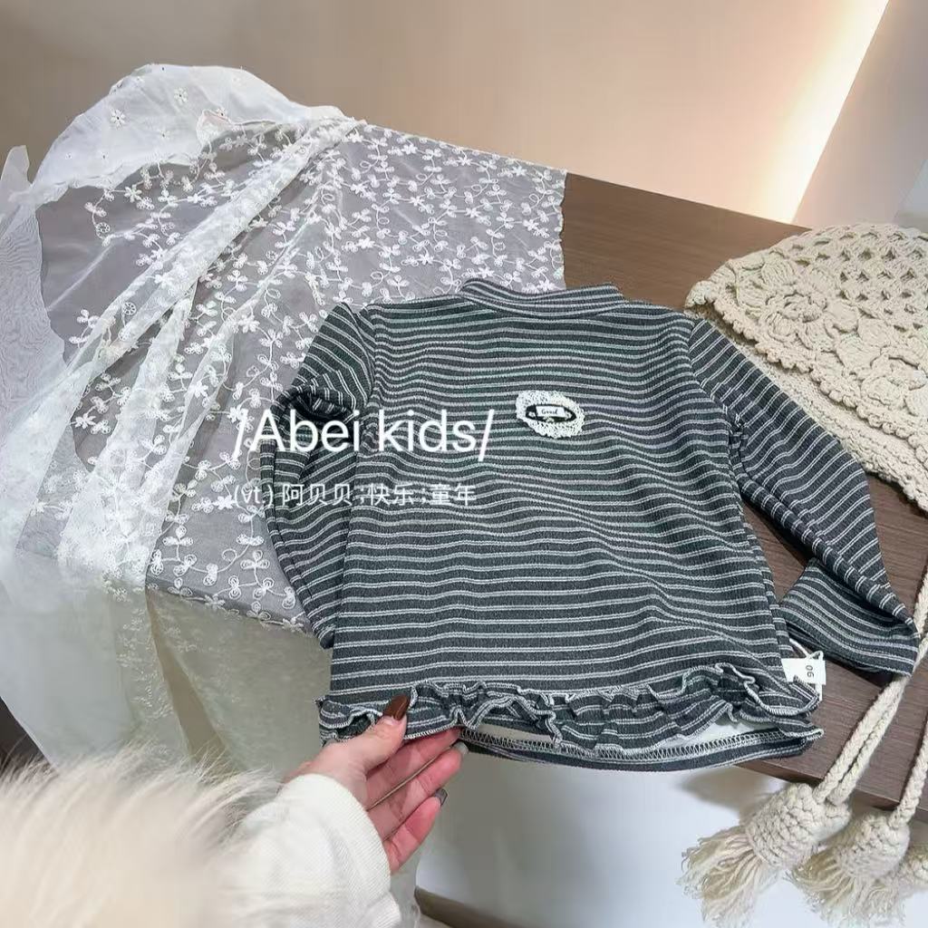 【A1】条纹加绒打底 童装