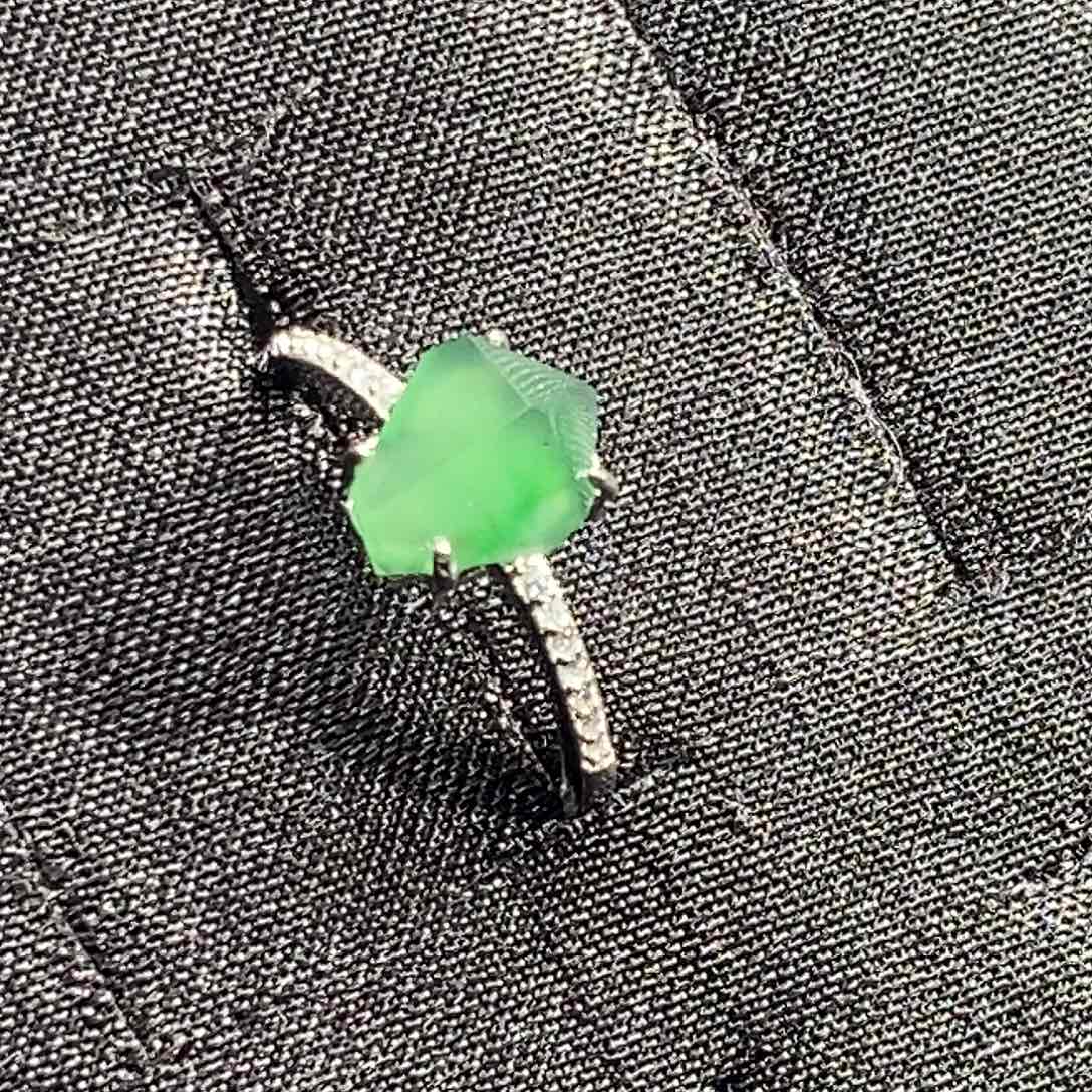 翡翠银S925镶嵌戒指