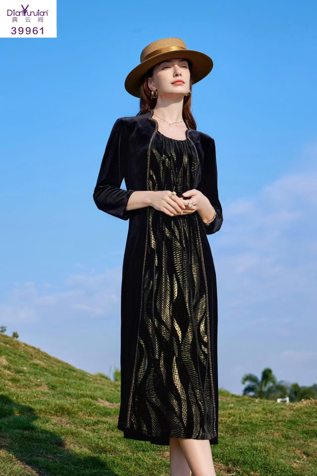 收腰显瘦气质连衣裙洋气39961