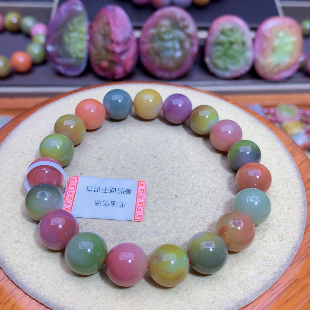 玛瑙手链未镶嵌盐源