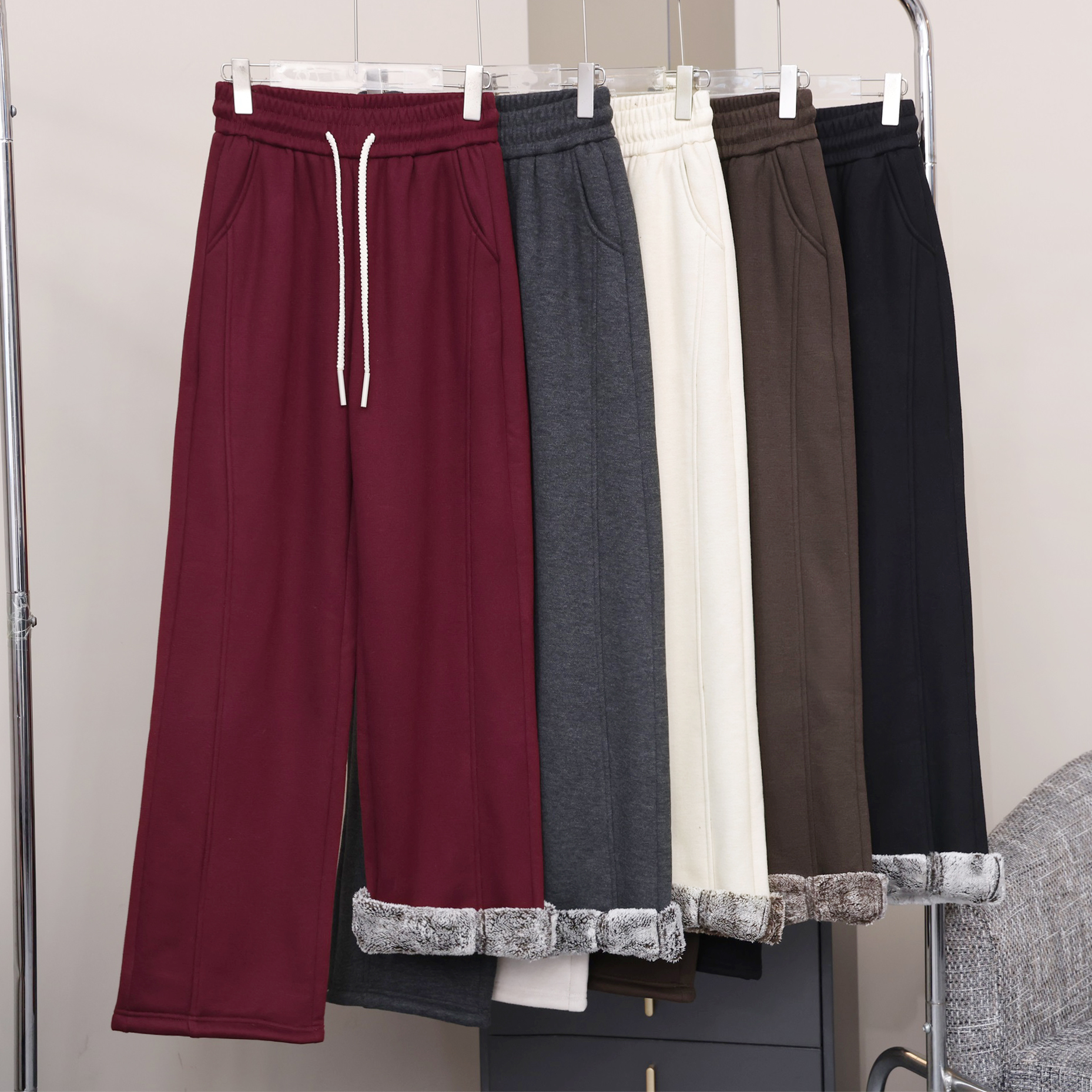 【特厚雪貂绒】 专柜正品直筒 小脚 百搭遮肉显瘦长裤女2