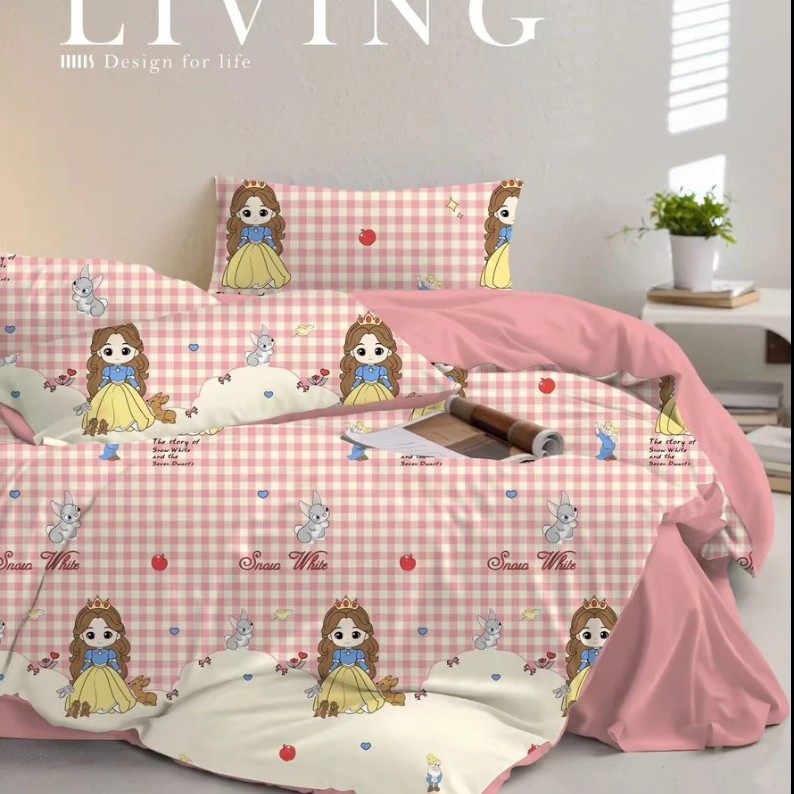 【粉色公主】100%纯棉 免费包边 柔软舒适亲肤透气