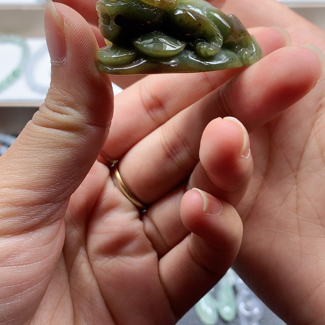 翡翠未镶嵌颈饰貔貅