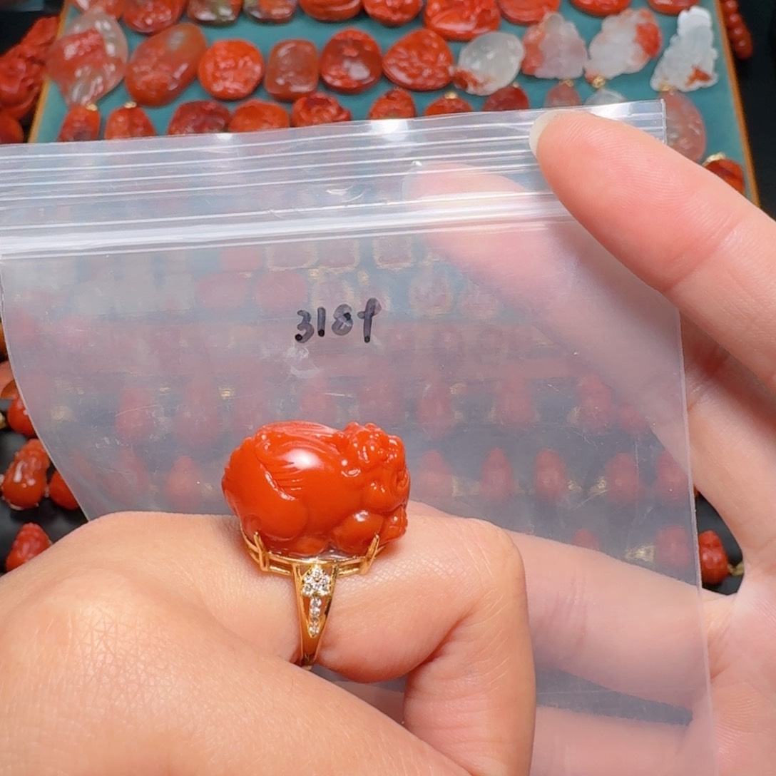 南红玛瑙南红银S925镶嵌