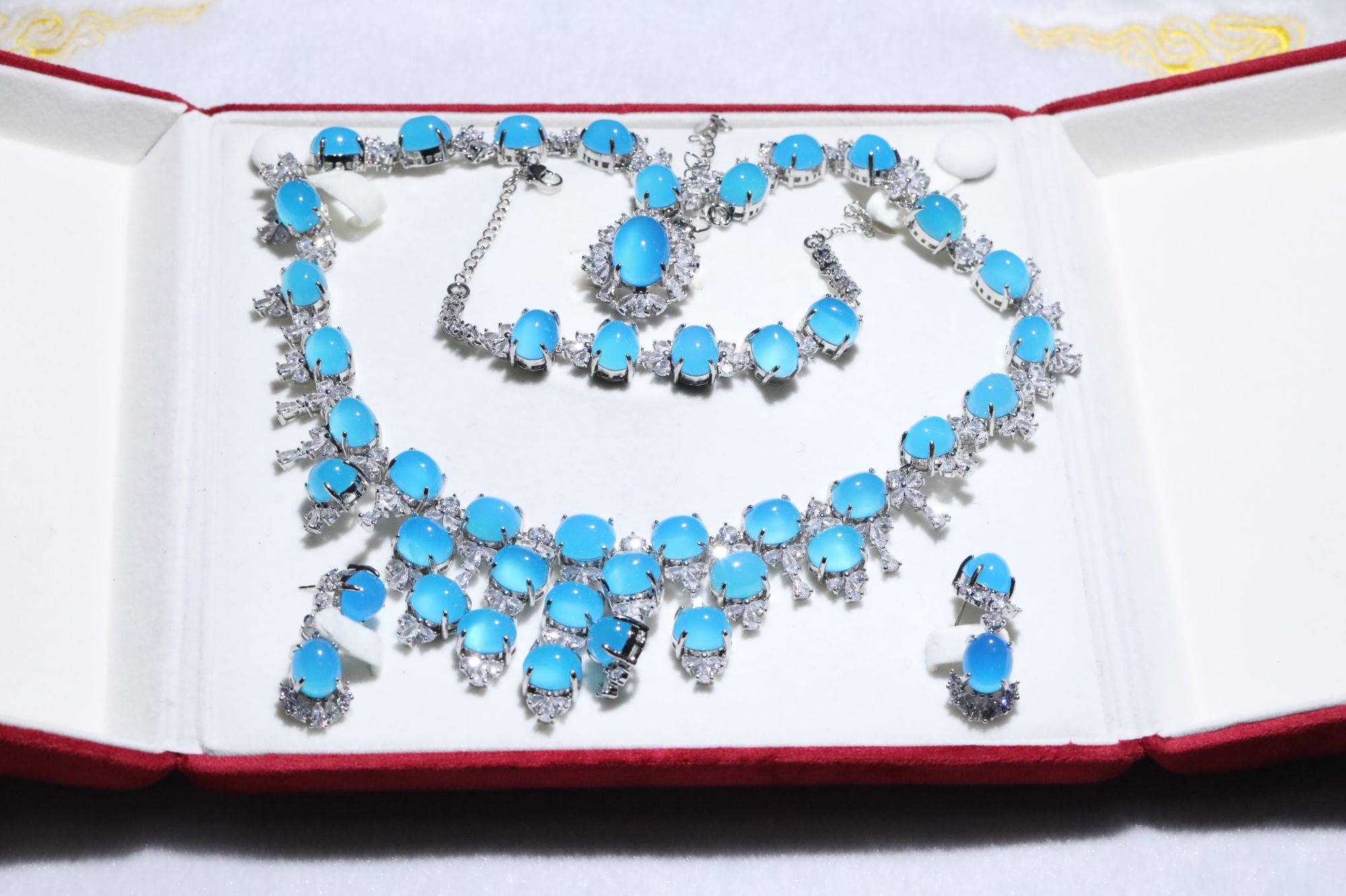 TYTZ725满蓝色套装四件套项链