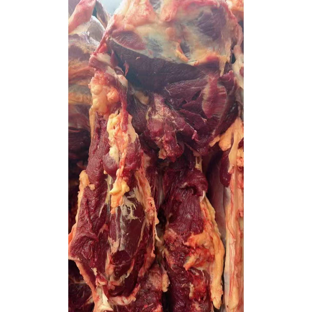 藏区高原阿姆家散养的草标牦牛后腿肉