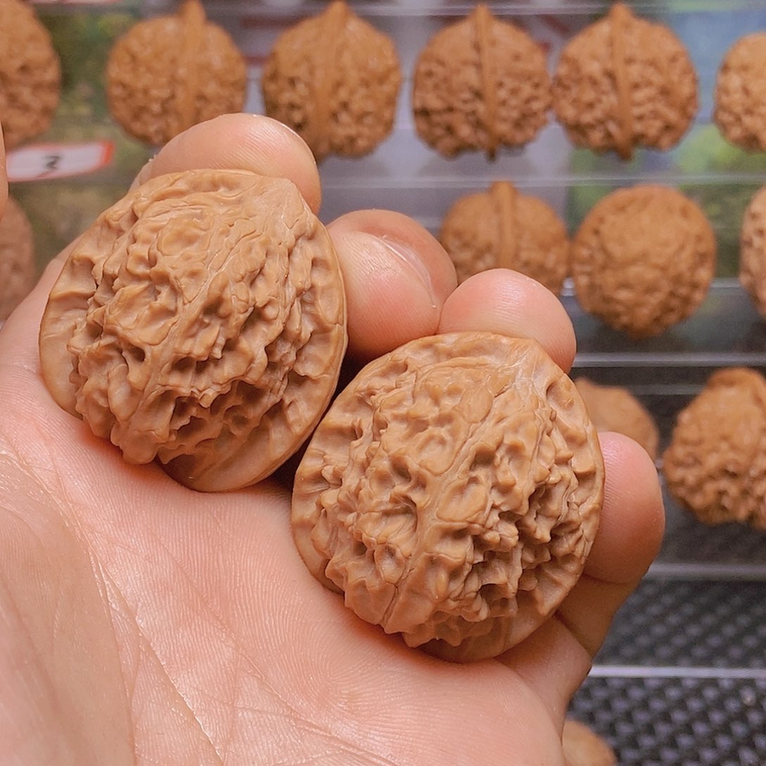 文玩核桃把件茶*野生