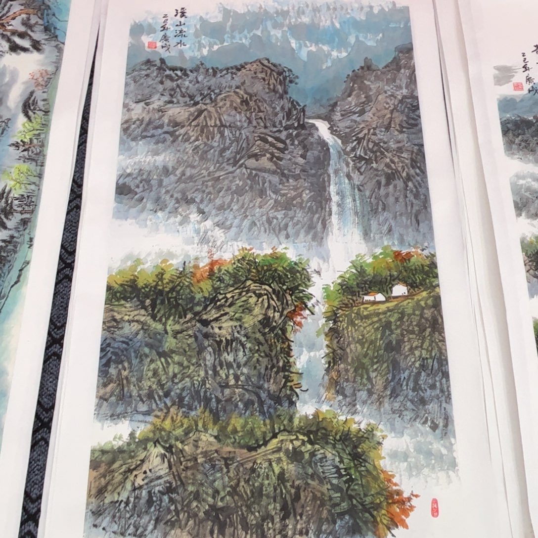 用***3国画四尺山水作品s