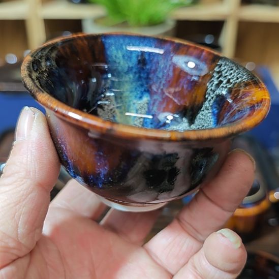 1***2天然老黑釉斗笠盏