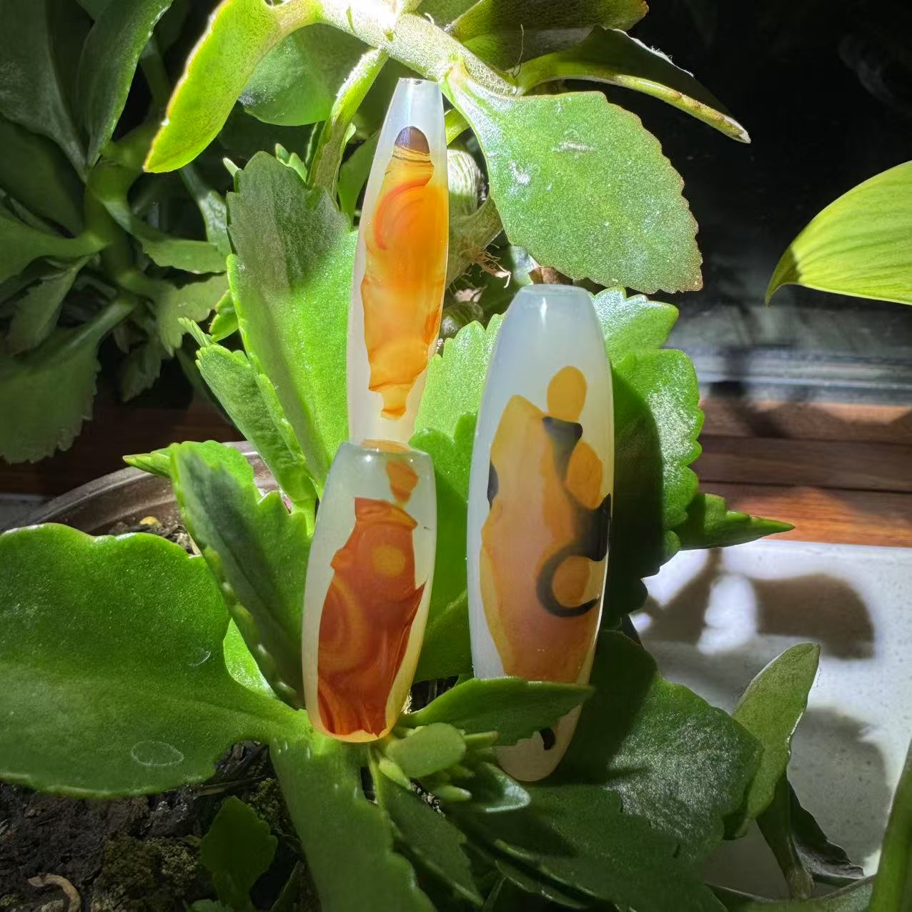 纯天然玛瑙象形师徒三人