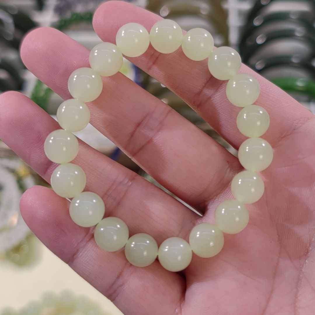 和田玉未镶嵌手链卡10精品浅晴和田玉手串×1