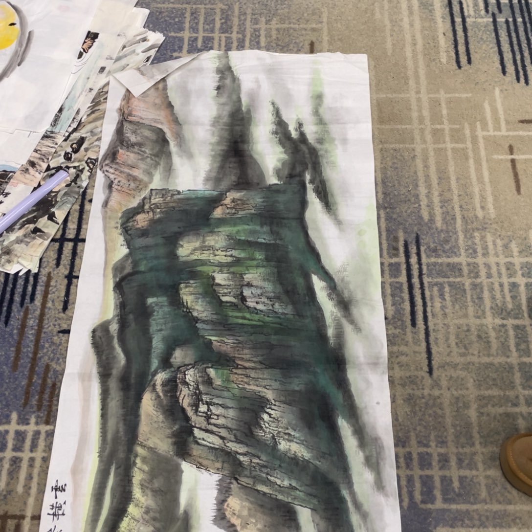 国画127x60尺寸山水。1111111