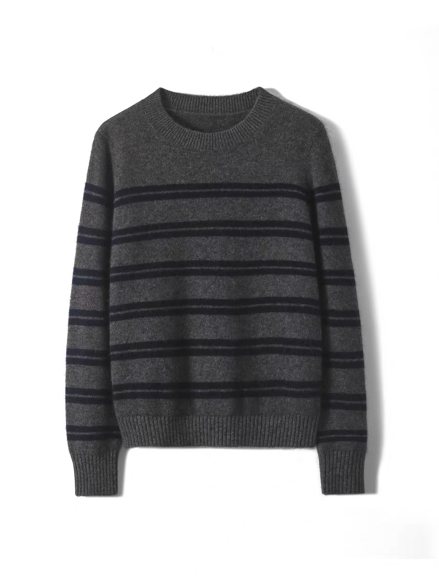 2025秋季新款牦牛绒混纺套头针织衫