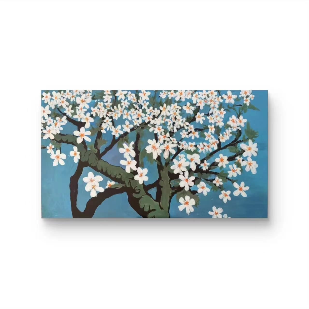 【平涂风的杏花】原创 “90*160” No.2498 纯手绘装饰画