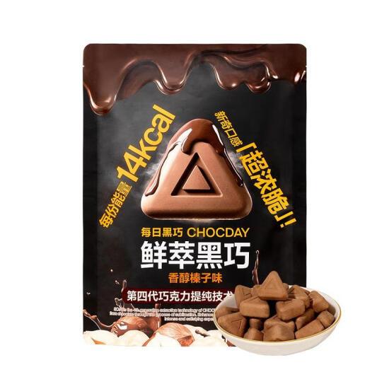 每日黑巧鲜萃黑巧克力制品（香醇榛子味） 195g(15g*13)