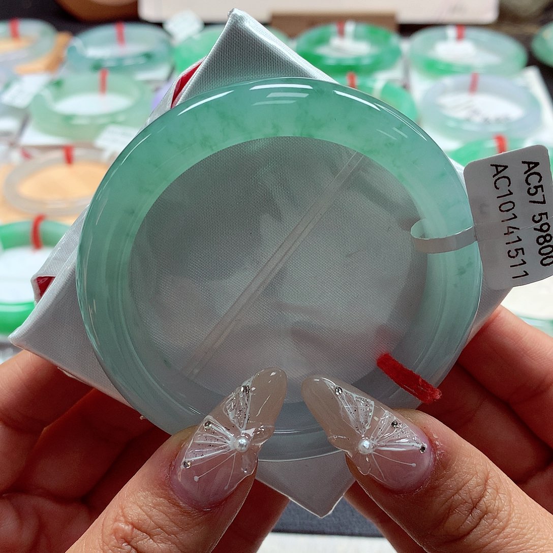 翡翠手镯未镶嵌（74号）66