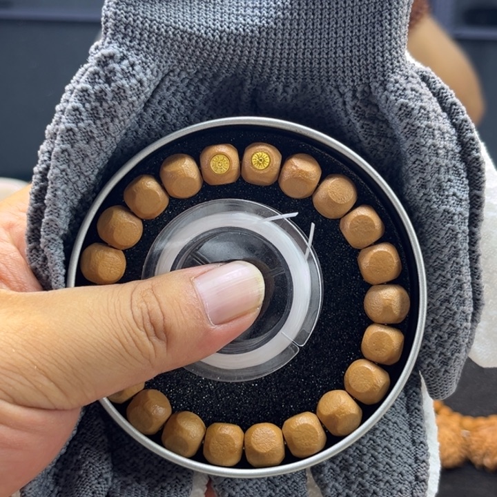 猴头核桃手串全品锤纹六方双标款