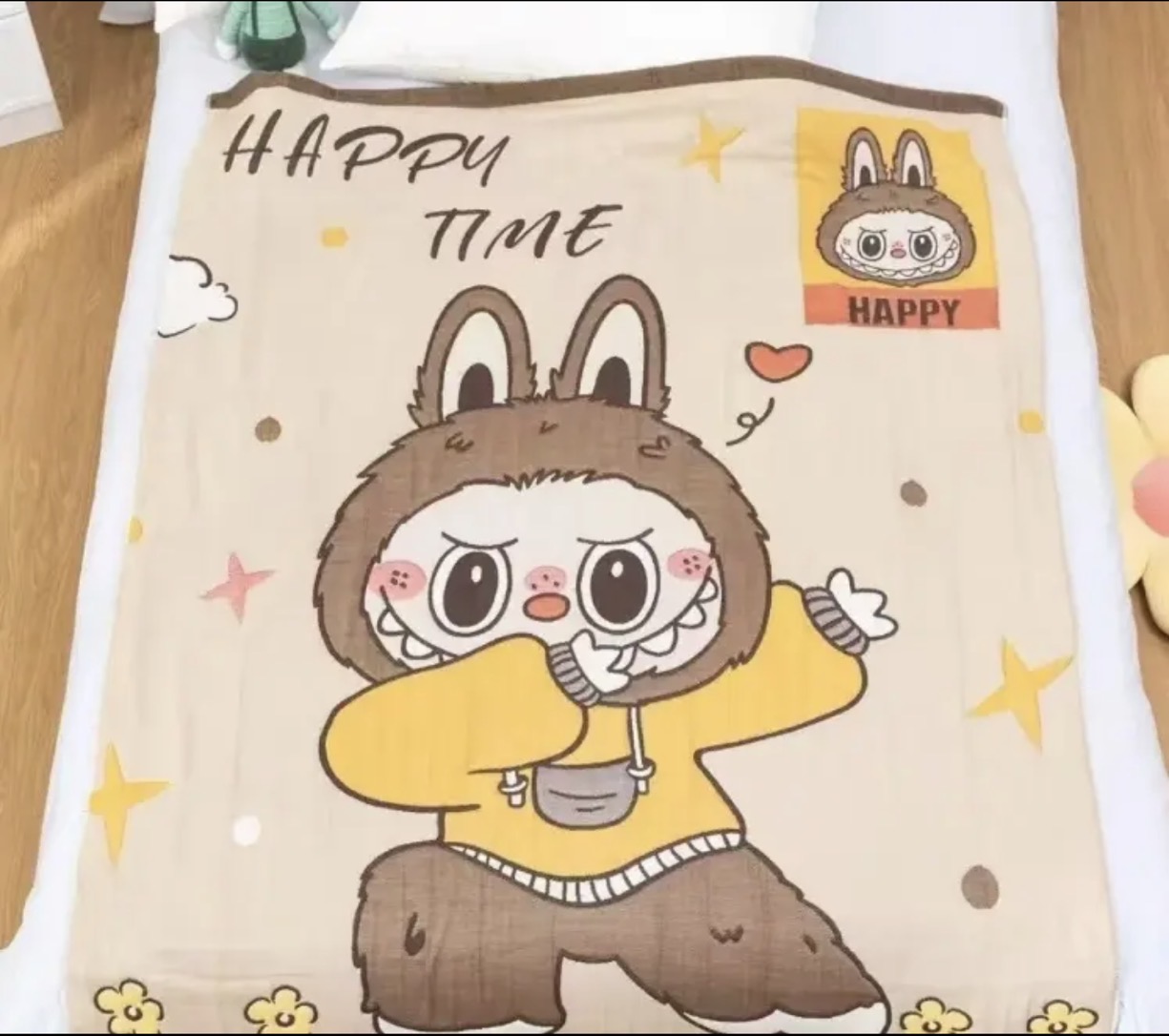 【拉布布】 120cm x 150cm 多功能轻奢超柔轻奢纱布面包被         