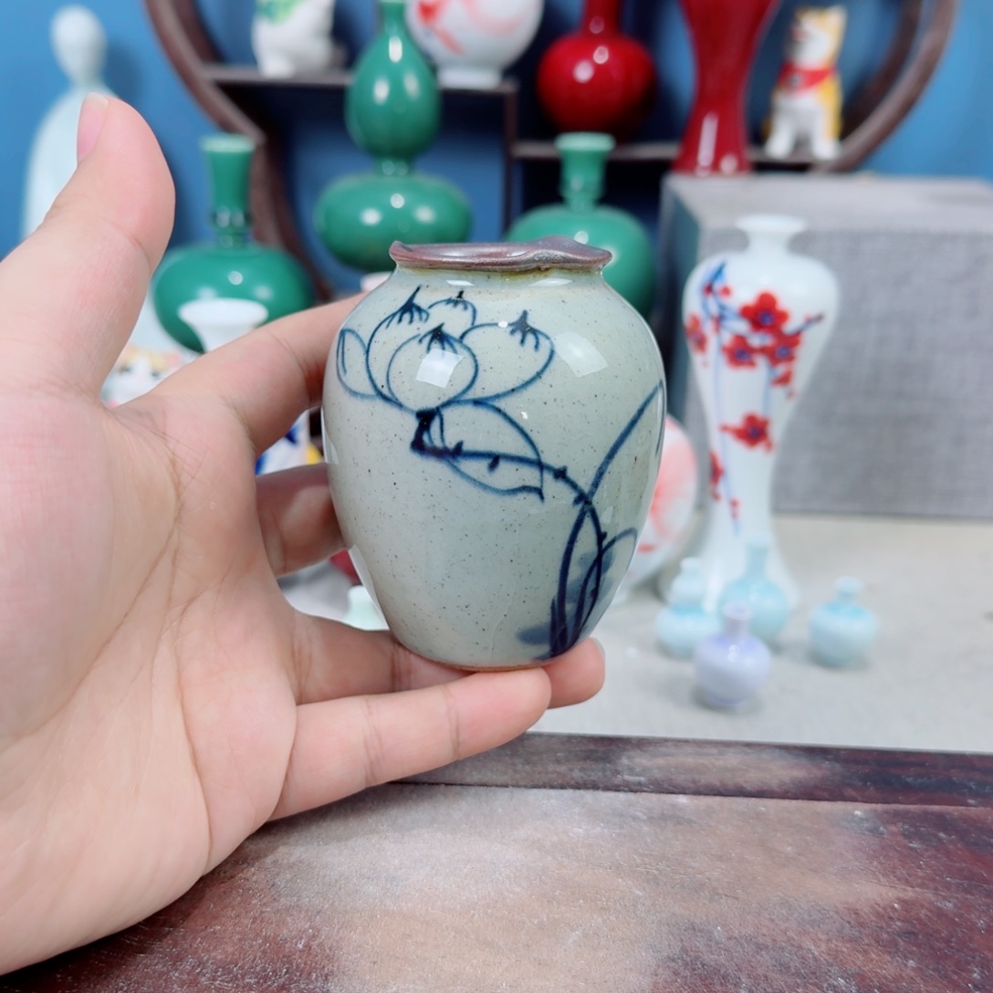 陶瓷手工小花器摆件