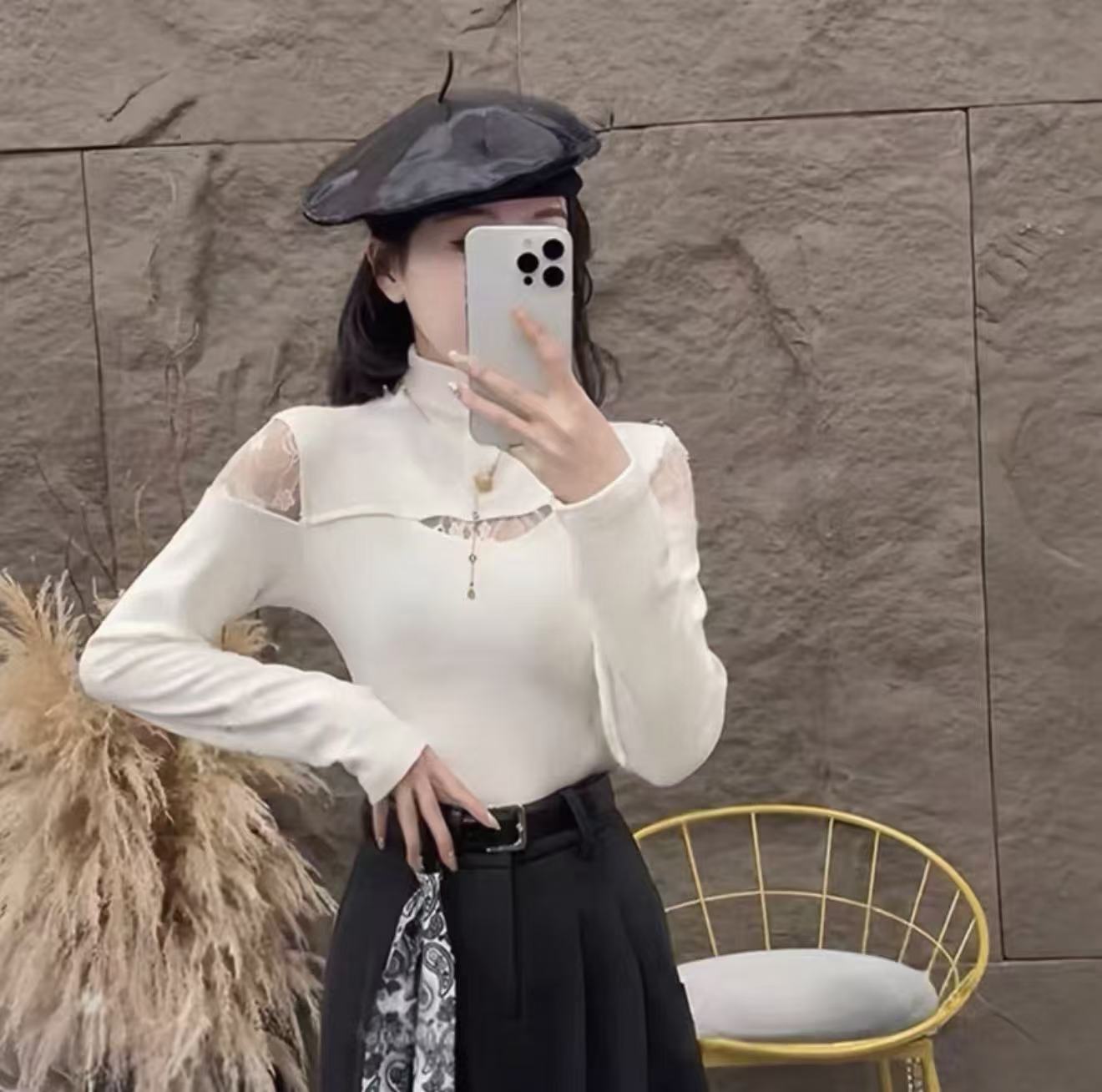 主播同款镂空小心机打底衣