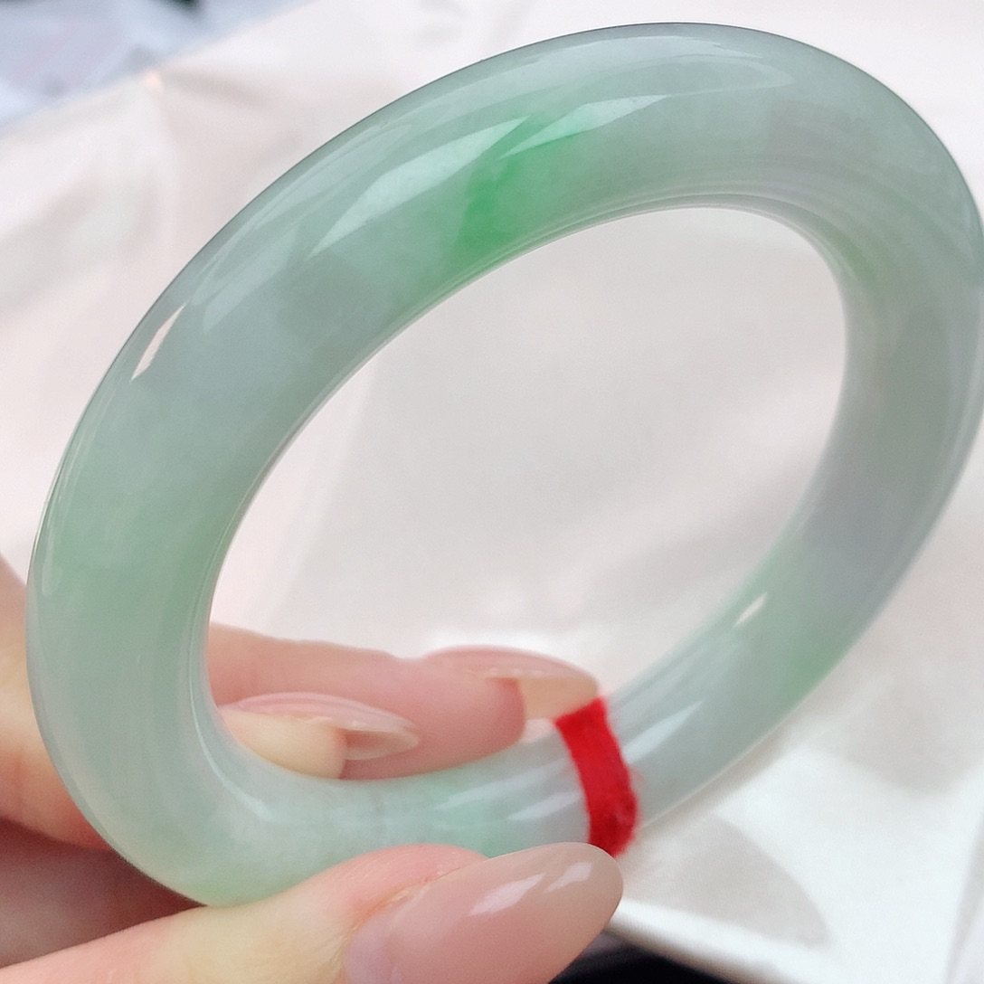 翡翠手镯未镶嵌57圆条880763