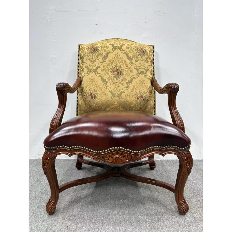 XXY522休闲椅730*730*1060坐高490  美式复古单人书椅