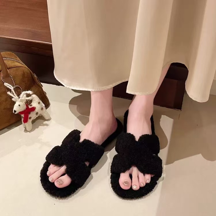 冬休闲款法式拖鞋女新款配裙子仙女风拖鞋9366-2