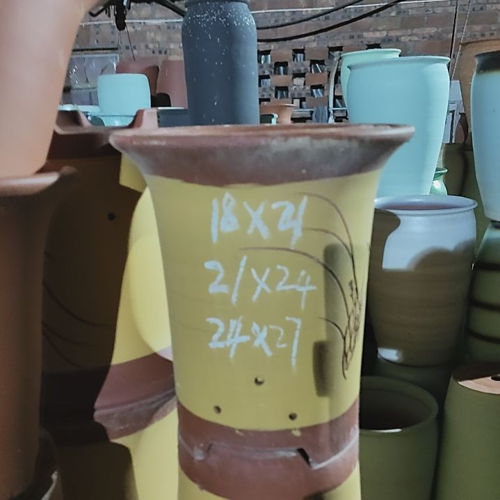 陶兰花三件套黄刻绘一套