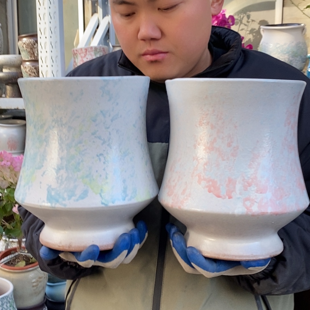 紫砂花盆口20高24福利俩个