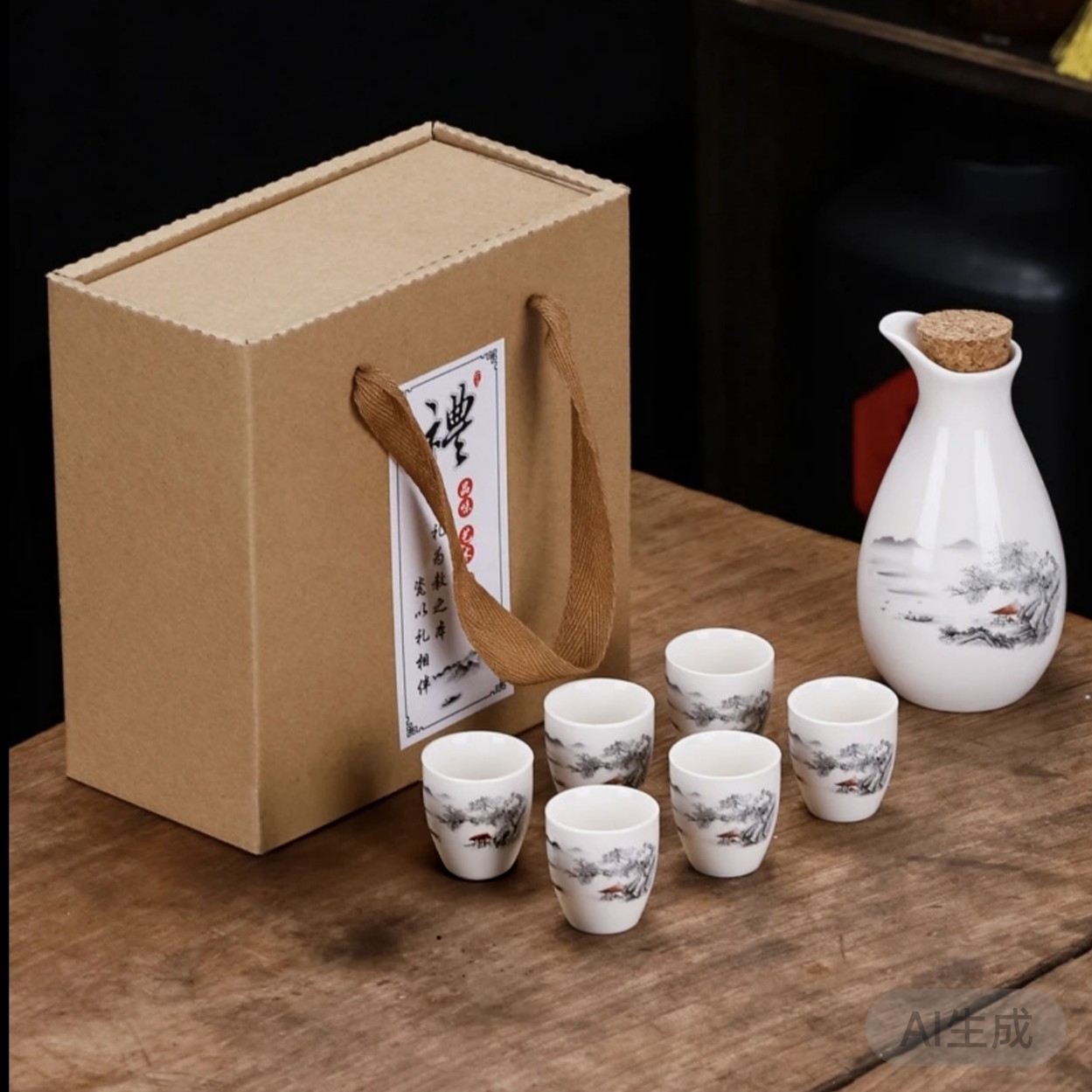 分酒器酒杯骨瓷酒具一壶6杯