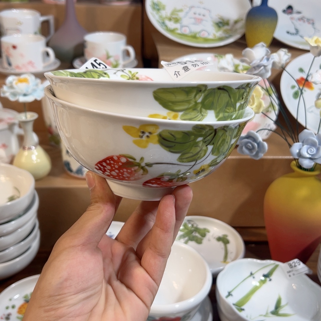 景德镇手工手绘陶瓷6寸振德碗