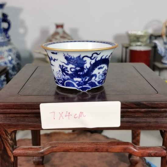 手工手绘釉盆大徳堂