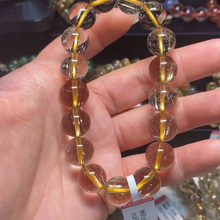 发晶手链未镶嵌葫****儿天然钛晶