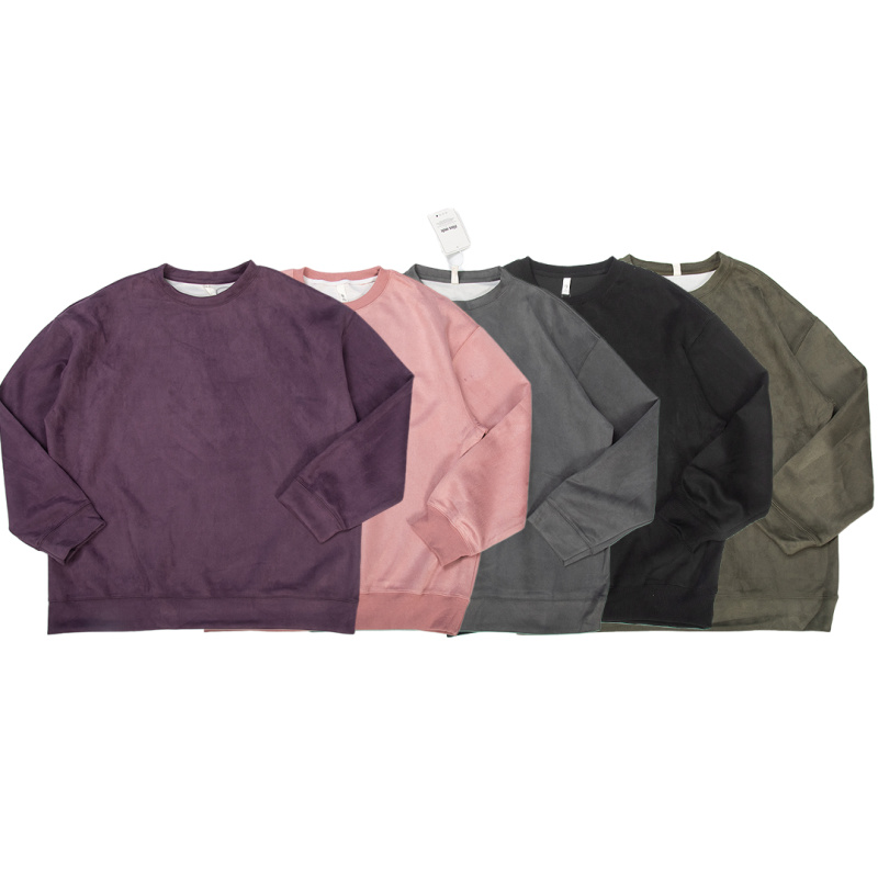 疯秒！420g重磅麂皮绒！仅限一批！cleanfit纯色系圆领卫衣男女潮流