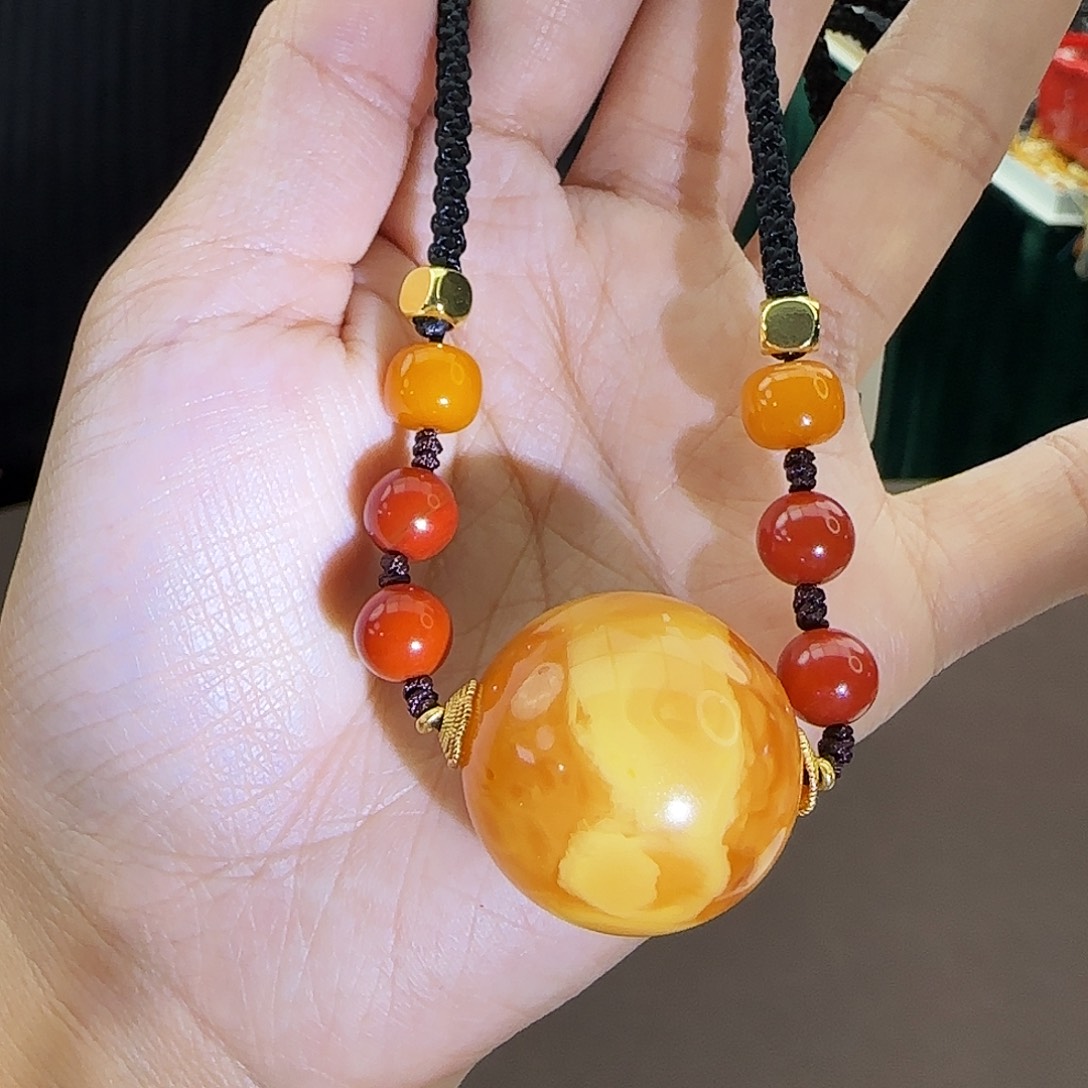 琥珀未镶嵌颈饰27ＭＭ