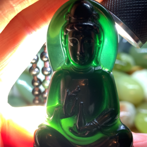 蛇纹石玉未镶嵌手把件