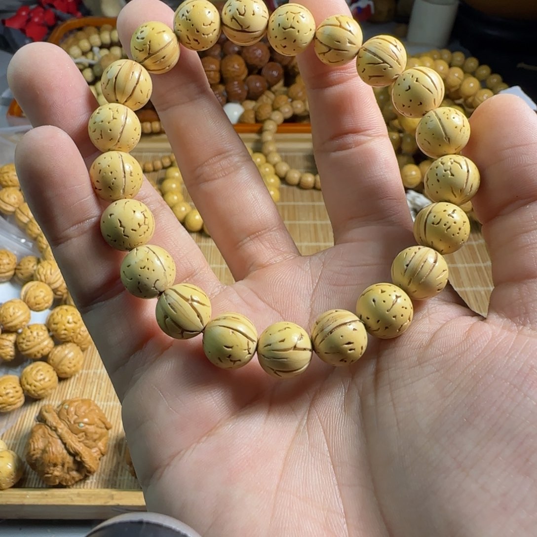 核桃手串/手链11.7奶油正圆单圈