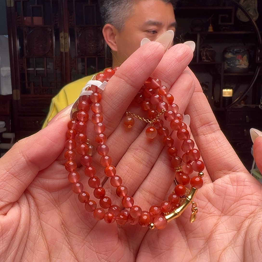 南红玛瑙手串未镶嵌HJ028