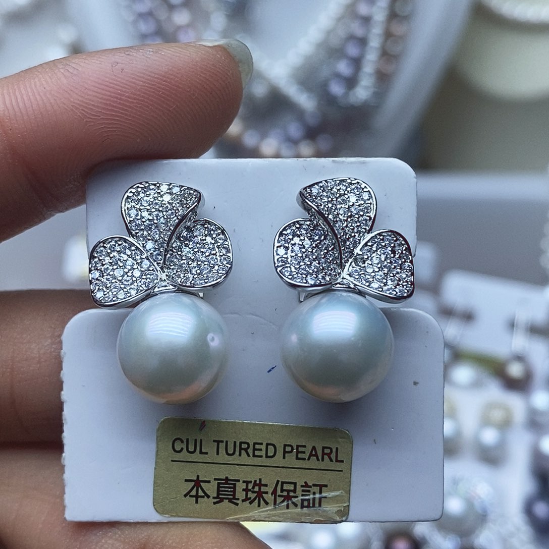 耳钉未镶嵌淡水珍珠
